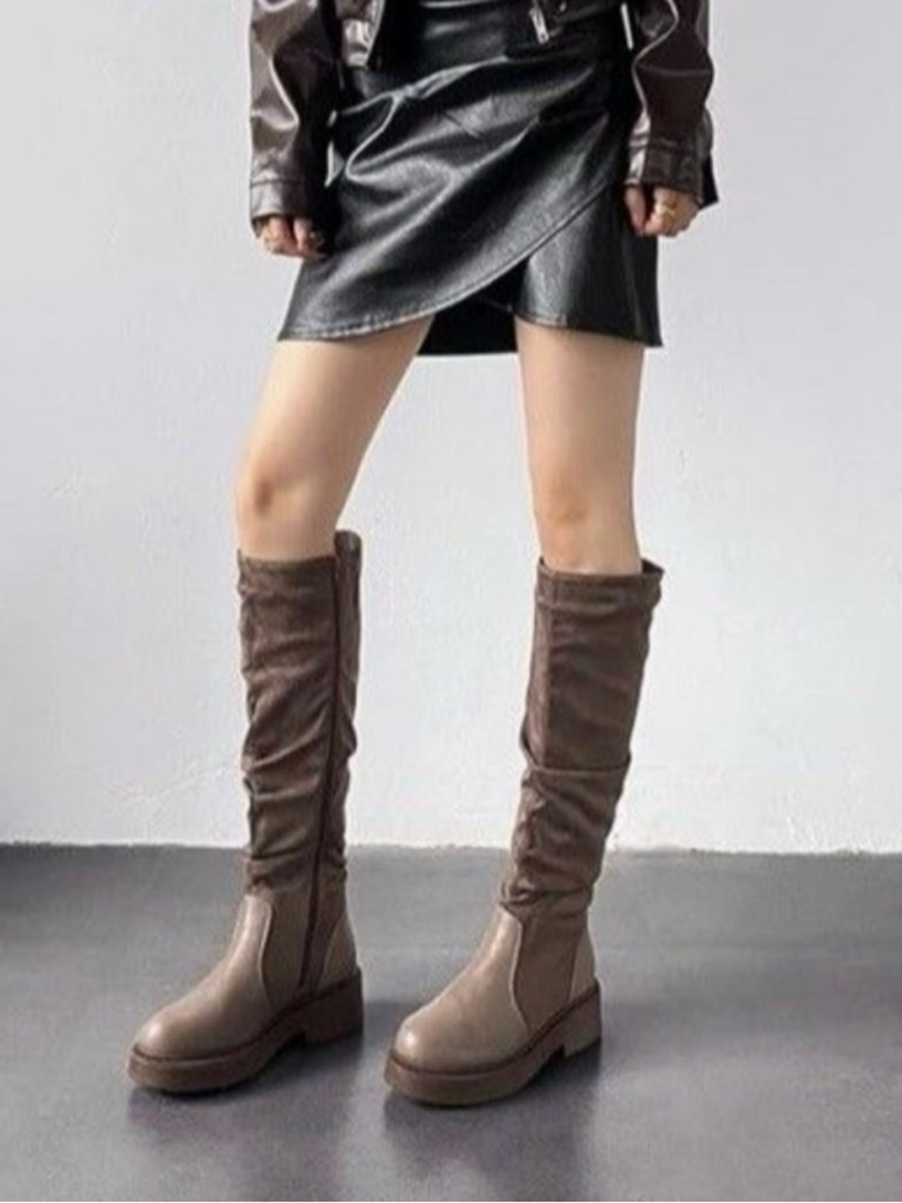 NWT CarlKarida Knee-High Suede Riding Boots